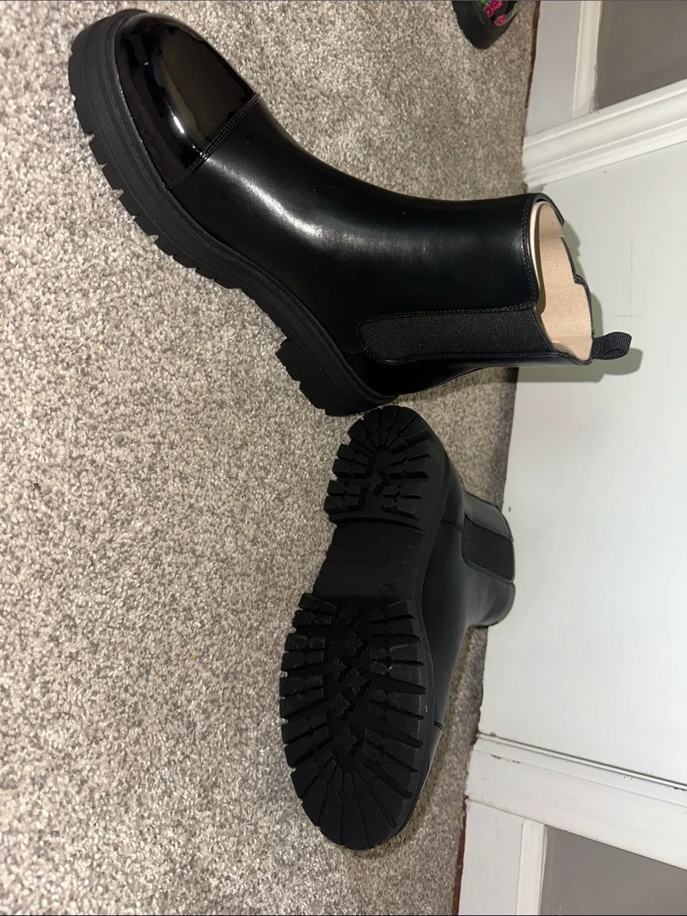 Marc Fischer Pietror Black Chunky Chelsea Boot NIB Size 9.5